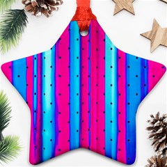 Warped Stripy Dots Ornament (star)