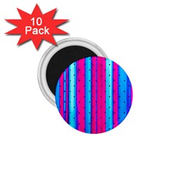 Warped Stripy Dots 1 75  Magnets (10 Pack)  by essentialimage365