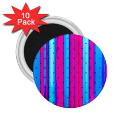 Warped Stripy Dots 2 25  Magnets (10 Pack)  by essentialimage365