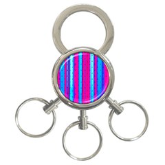 Warped Stripy Dots 3-ring Key Chain by essentialimage365