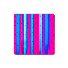 Warped Stripy Dots Square Magnet by essentialimage365