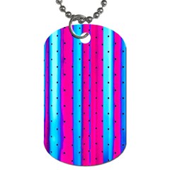 Warped Stripy Dots Dog Tag (one Side) by essentialimage365