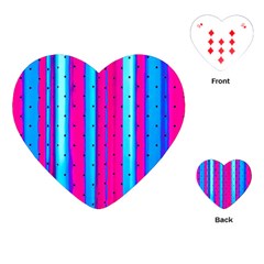 Warped Stripy Dots Playing Cards Single Design (heart) by essentialimage365