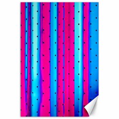 Warped Stripy Dots Canvas 12  X 18  by essentialimage365