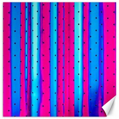 Warped Stripy Dots Canvas 16  X 16  by essentialimage365