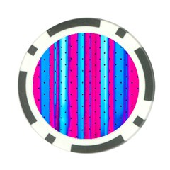 Warped Stripy Dots Poker Chip Card Guard by essentialimage365