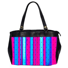 Warped Stripy Dots Oversize Office Handbag (2 Sides) by essentialimage365