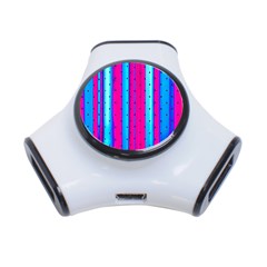 Warped Stripy Dots 3-port Usb Hub by essentialimage365