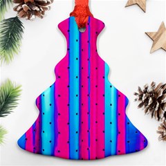 Warped Stripy Dots Ornament (christmas Tree) 