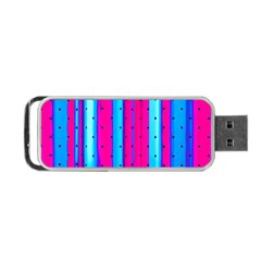 Warped Stripy Dots Portable Usb Flash (two Sides) by essentialimage365