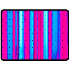 Warped Stripy Dots Double Sided Fleece Blanket (large)  by essentialimage365