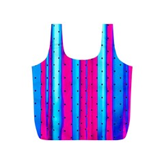 Warped Stripy Dots Full Print Recycle Bag (s) by essentialimage365