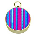 Warped Stripy Dots Gold Compasses Front