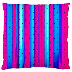 Warped Stripy Dots Large Flano Cushion Case (two Sides) by essentialimage365