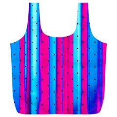 Warped Stripy Dots Full Print Recycle Bag (xxxl) by essentialimage365