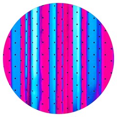 Warped Stripy Dots Round Trivet by essentialimage365