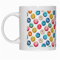 Multicolored Sweet Donuts White Mugs by SychEva