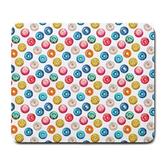 Multicolored Sweet Donuts Large Mousepads by SychEva