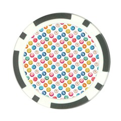 Multicolored Sweet Donuts Poker Chip Card Guard by SychEva