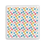 Multicolored Sweet Donuts Memory Card Reader (Square) Front