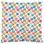 Multicolored Sweet Donuts Large Cushion Case (Two Sides) Front