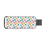 Multicolored Sweet Donuts Portable USB Flash (Two Sides) Front