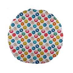 Multicolored Sweet Donuts Standard 15  Premium Round Cushions by SychEva