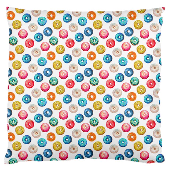 Multicolored Sweet Donuts Standard Flano Cushion Case (Two Sides)