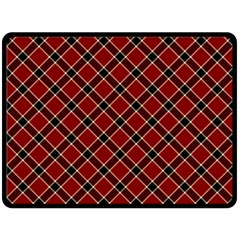 Dark Red Tartan, Retro Buffalo Plaid, Tiled Pattern Fleece Blanket (large)  by Casemiro