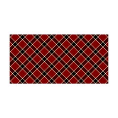 Dark Red Tartan, Retro Buffalo Plaid, Tiled Pattern Yoga Headband by Casemiro