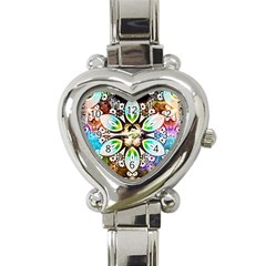 375 Chroma Digital Art Custom Heart Italian Charm Watch by Drippycreamart