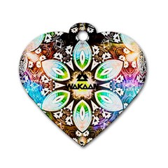 375 Chroma Digital Art Custom Dog Tag Heart (two Sides) by Drippycreamart