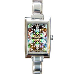 375 Chroma Digital Art Custom Rectangle Italian Charm Watch by Drippycreamart