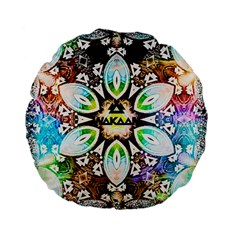 375 Chroma Digital Art Custom Standard 15  Premium Flano Round Cushions by Drippycreamart