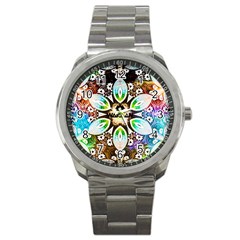 375 Chroma Digital Art Custom Sport Metal Watch by Drippycreamart