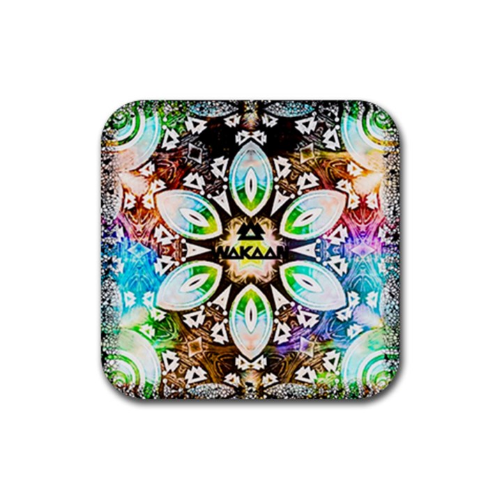 375 Chroma Digital Art Custom Rubber Coaster (Square)