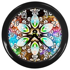 375 Chroma Digital Art Custom Wall Clock (black) by Drippycreamart