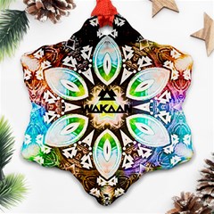 375 Chroma Digital Art Custom Snowflake Ornament (two Sides) by Drippycreamart