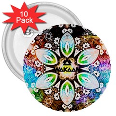 375 Chroma Digital Art Custom 3  Buttons (10 Pack)  by Drippycreamart