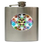 375 Chroma Digital Art Custom Hip Flask (6 oz) Front