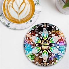 375 Chroma Digital Art Custom Uv Print Round Tile Coaster by Drippycreamart