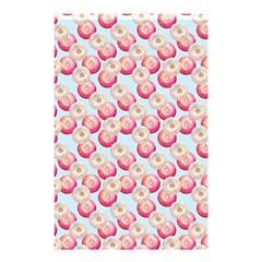 Pink And White Donuts On Blue Shower Curtain 48  X 72  (small) 