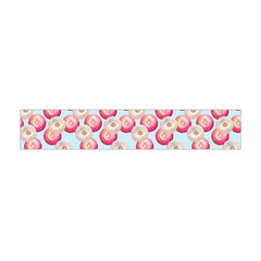 Pink And White Donuts On Blue Flano Scarf (mini) by SychEva