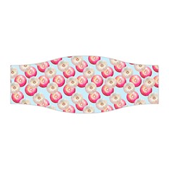 Pink And White Donuts On Blue Stretchable Headband