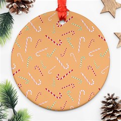 Sweet Christmas Candy Ornament (round) by SychEva