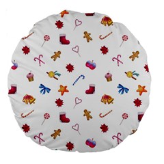 Christmas Elements Large 18  Premium Round Cushions by SychEva