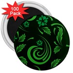 Folk flowers print Floral pattern Ethnic art 3  Magnets (100 pack) Front