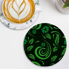 Folk Flowers Print Floral Pattern Ethnic Art Uv Print Round Tile Coaster by Eskimos