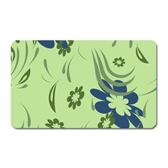 Folk Flowers Print Floral Pattern Ethnic Art Magnet (rectangular) by Eskimos