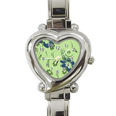 Folk Flowers Print Floral Pattern Ethnic Art Heart Italian Charm Watch by Eskimos